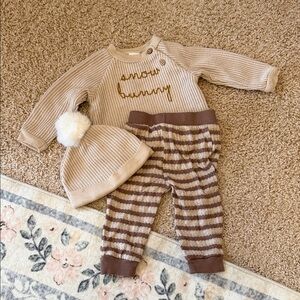Chick Pea Beige and Brown Kids Matching Set